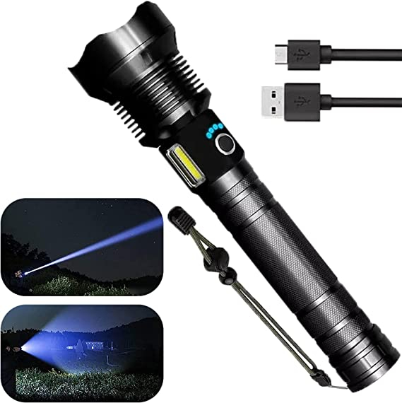 Niche Scraper Led Rechargeable Tactical Flashlight 90000 High Lumens