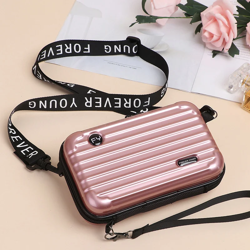 Niche Scraper Mini Suitcase Shape Women Crossbody Bag