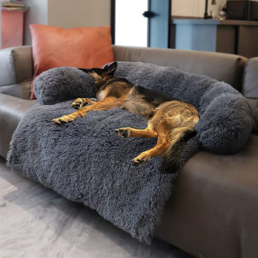 Niche Scraper Sofa Plush Calming Dog Blanket